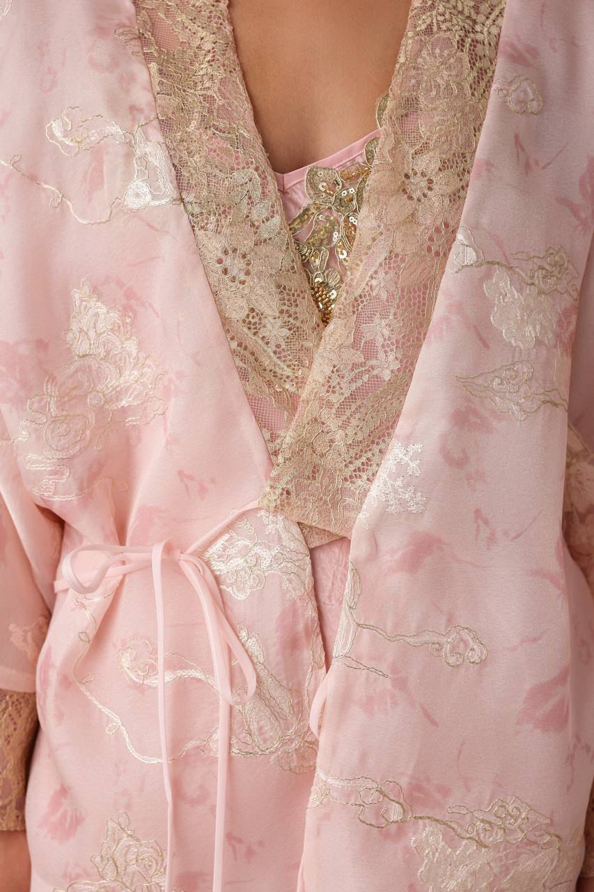 Blush Lace Kimono