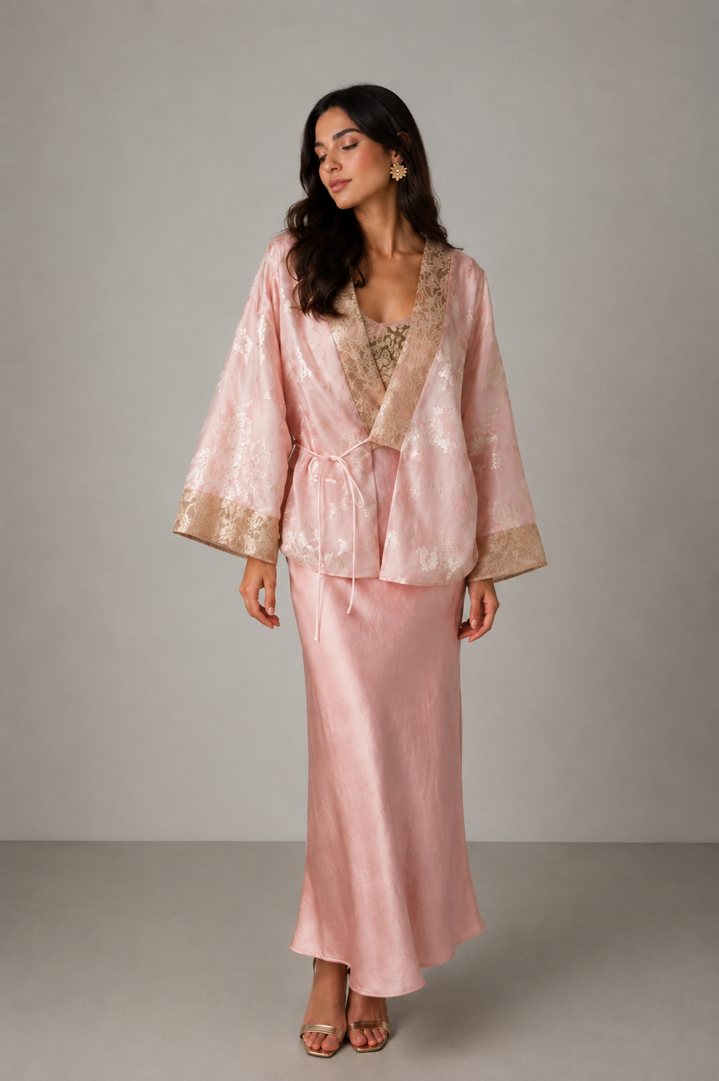 Blush Lace Kimono