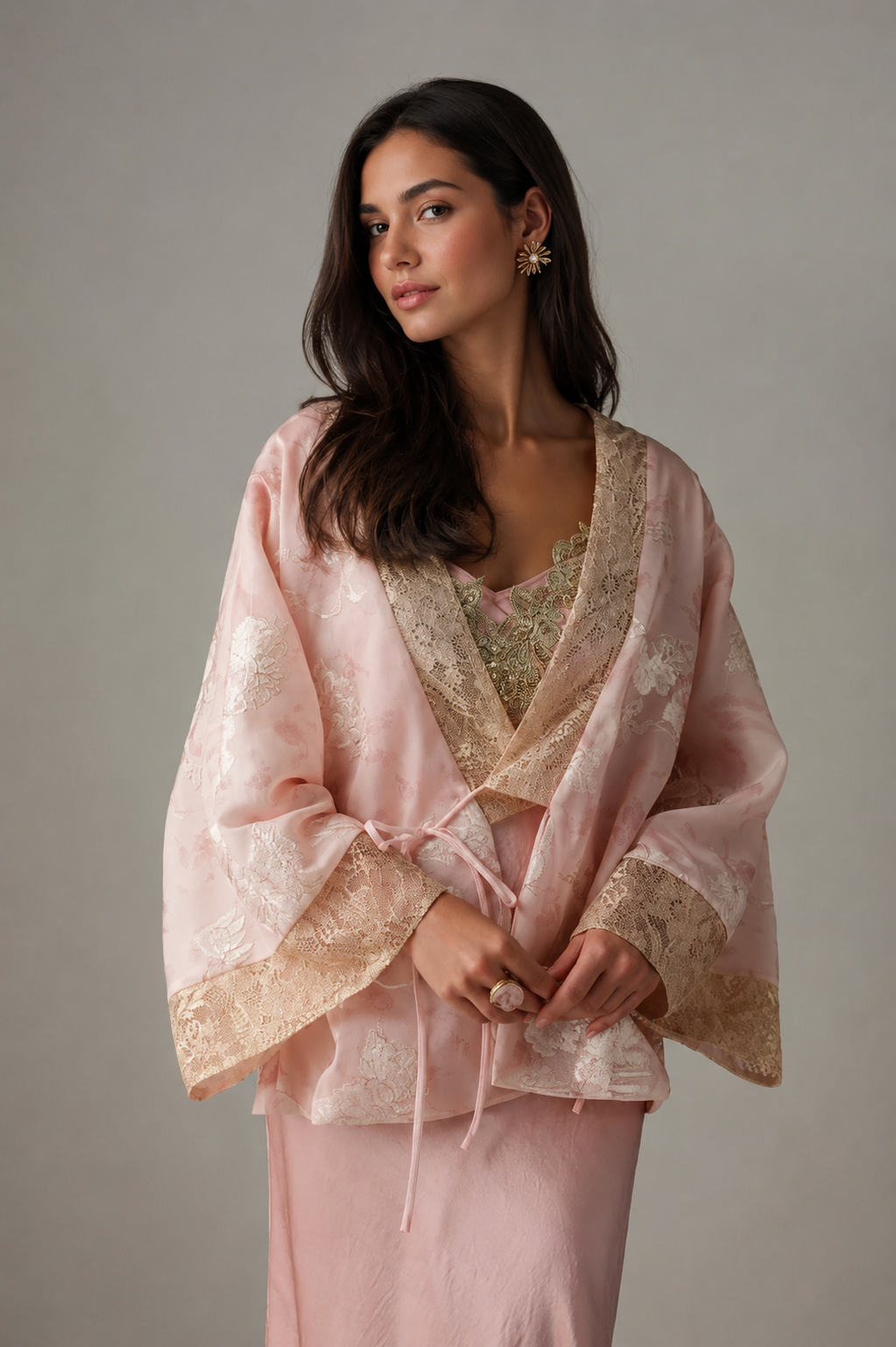 Blush Lace Kimono