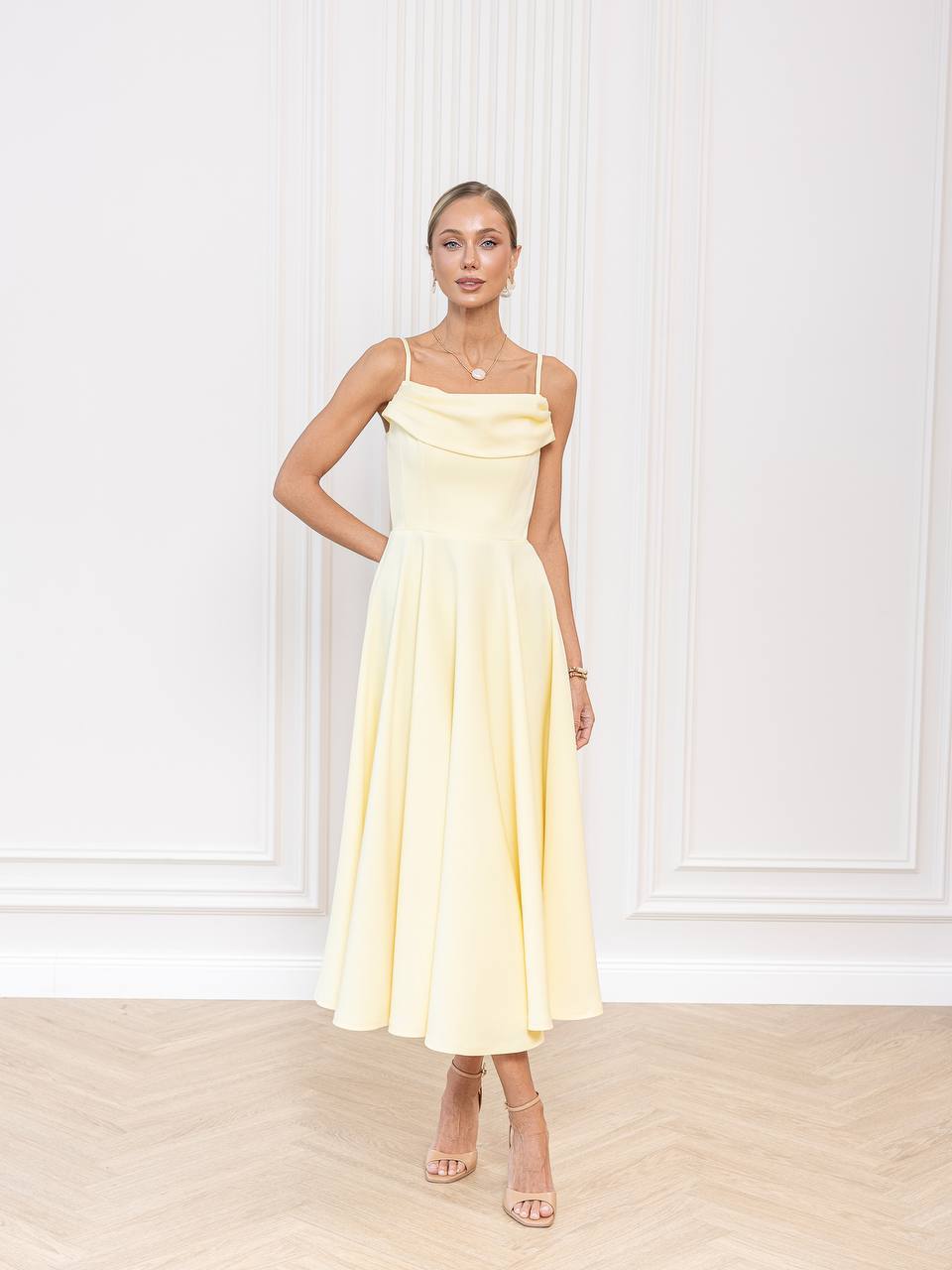 Aurélia Draped Midi Dress