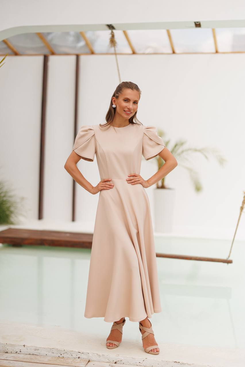 Aurélia Tulip Sleeve Midi Dress