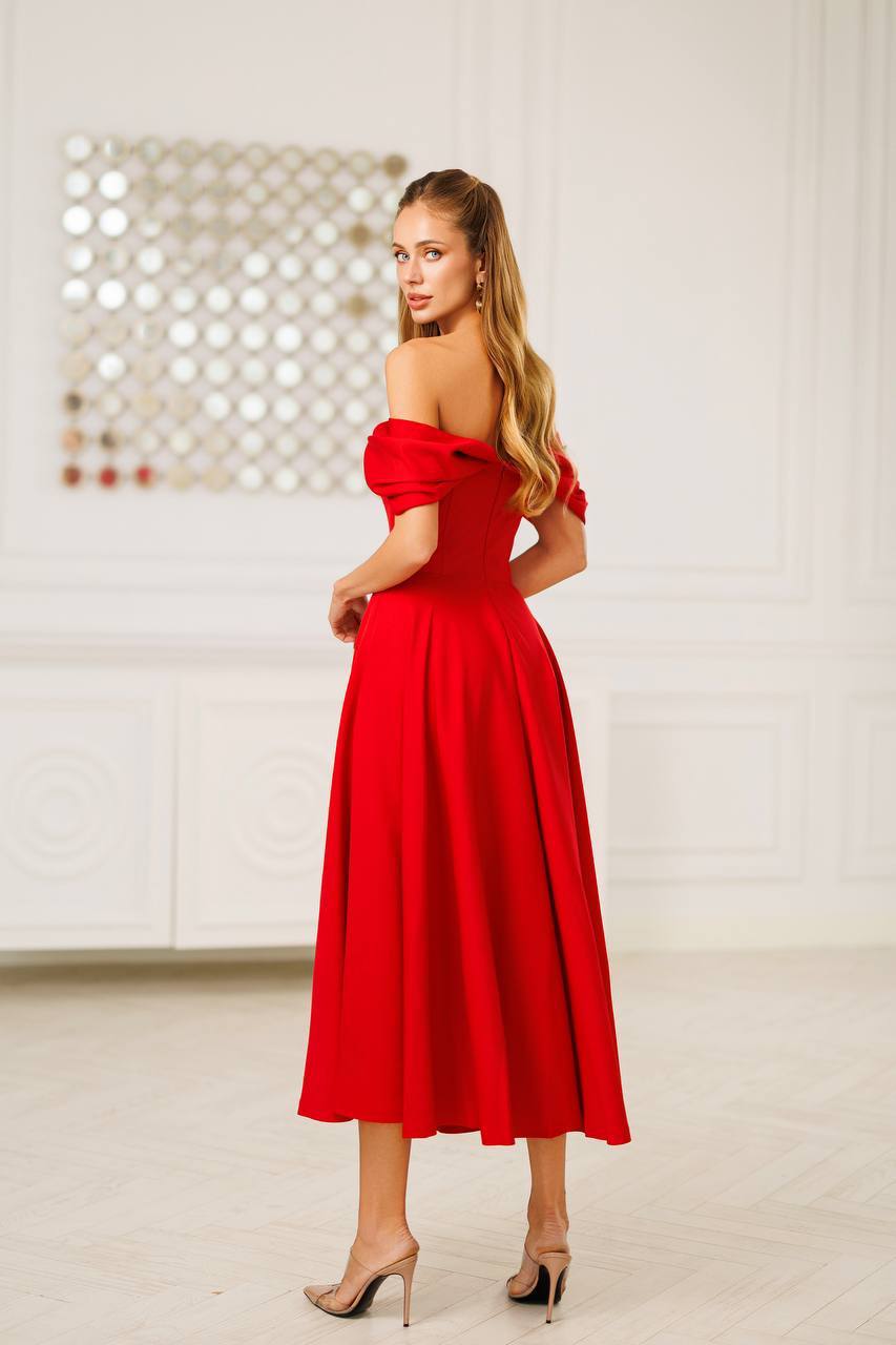 Aurélia Off-Shoulder Midi Dress