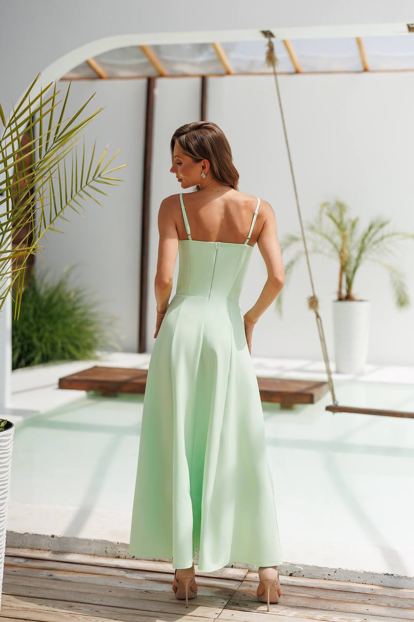 Aurélia Pleated Bust Midi Dress