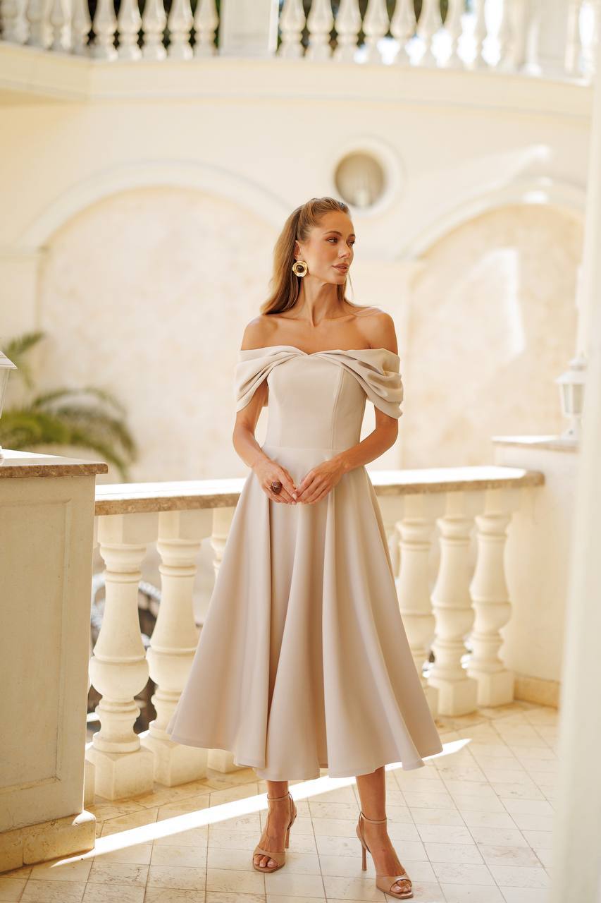 Aurélia Off-Shoulder Midi Dress