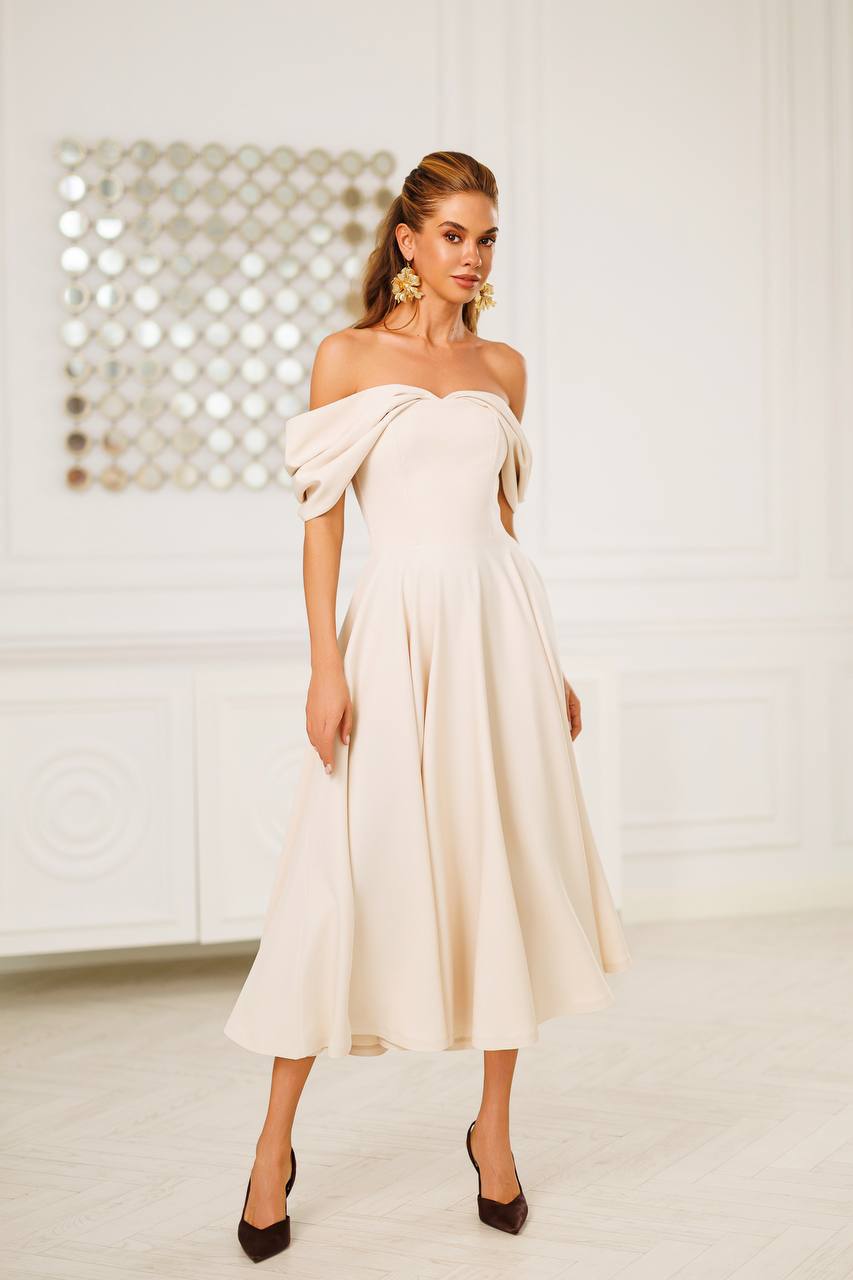 Aurélia Off-Shoulder Midi Dress