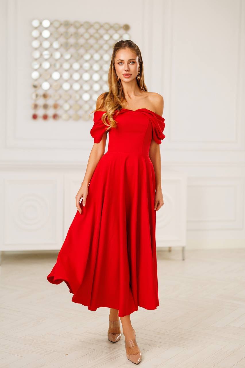 Aurélia Off-Shoulder Midi Dress