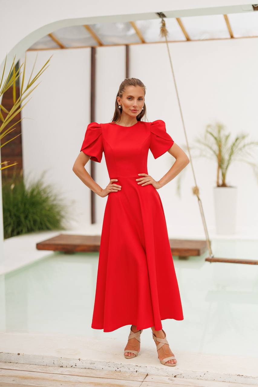 Aurélia Tulip Sleeve Midi Dress