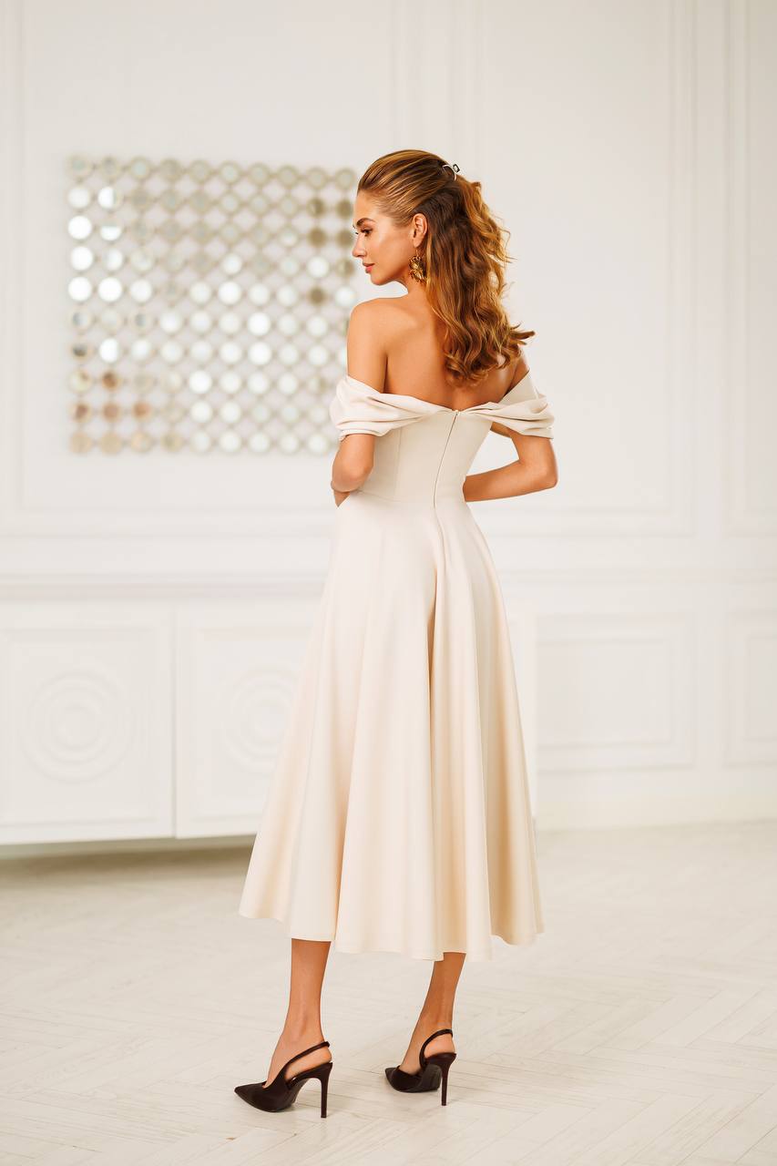 Aurélia Off-Shoulder Midi Dress